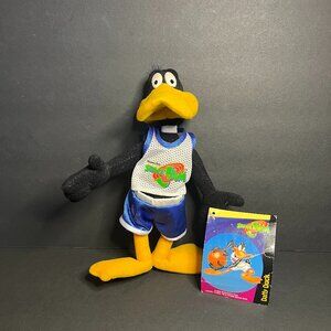 Vintage 1996 McDonalds Happy Meal Toy Warner Bros Space Jam Daffy Duck Plush 8"